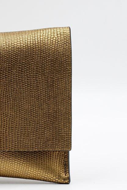 Cartera Maxi Premium Grabado Dorado - Ágata Morada