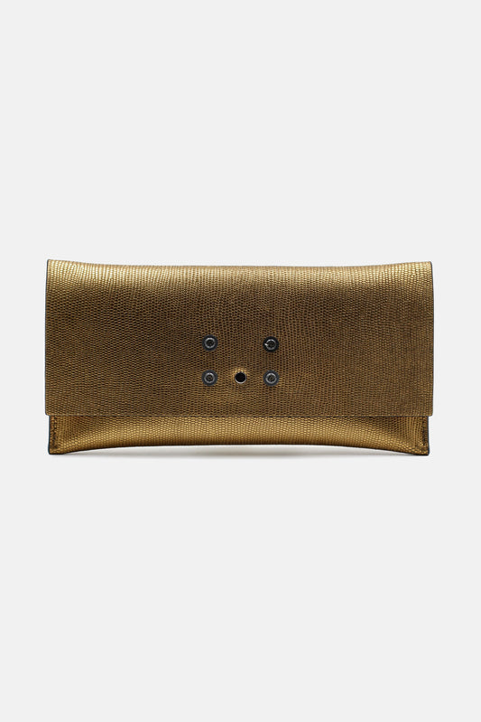 Cartera Maxi Premium Grabado Dorado - Ágata Morada
