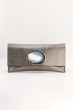 Cartera Maxi Premium Grabado Plomo Ágata Natural