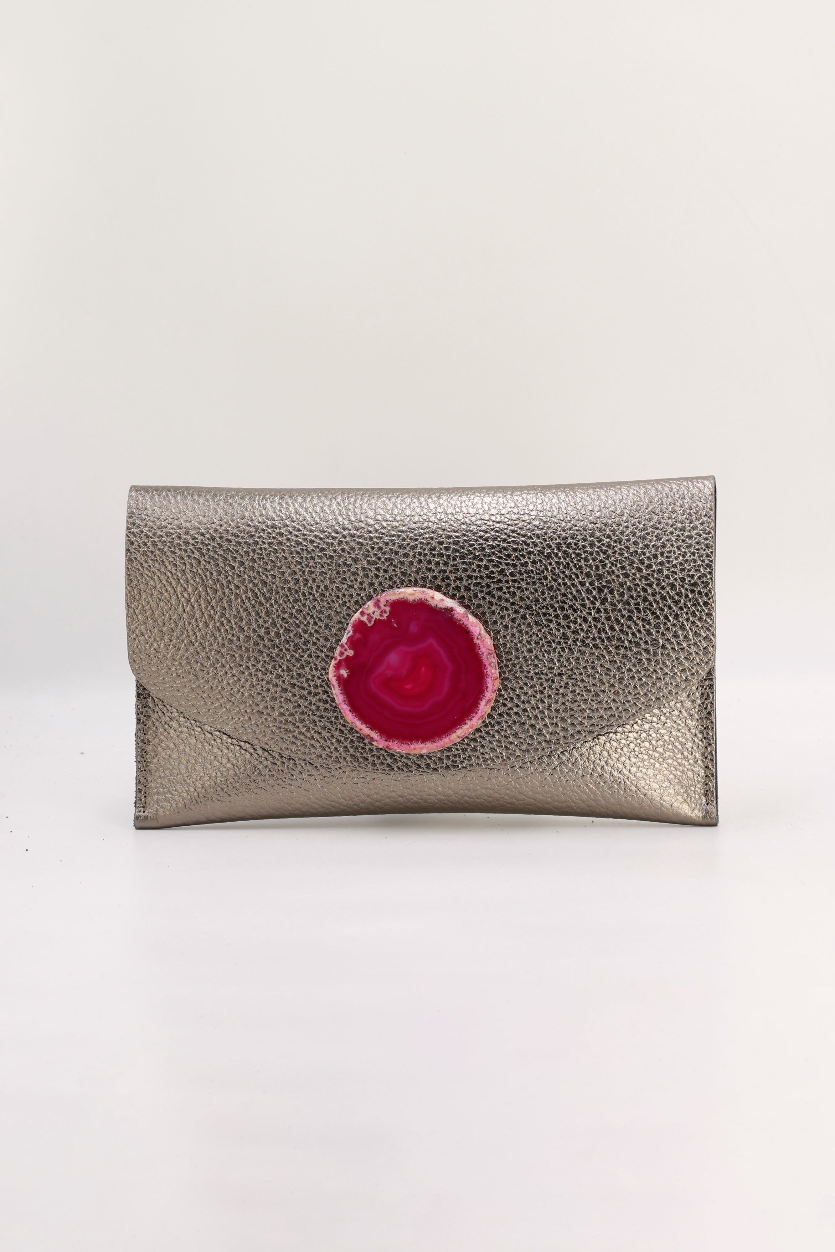 Cartera Midi Bronce Ágata Rosa