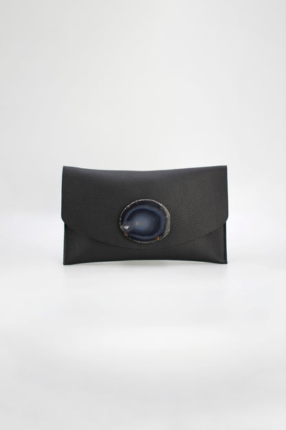 Cartera Midi Negra - Ágata Natural