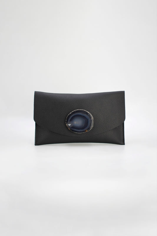 Cartera Midi Negra - Ágata Natural