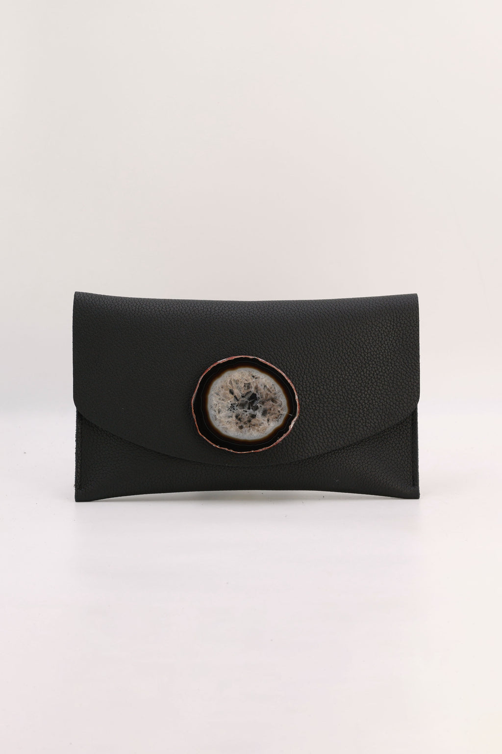 Cartera Midi Negra Ágata Natural