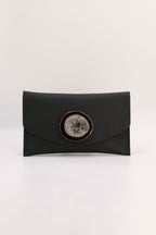 Cartera Midi Negra Ágata Natural