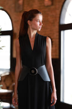 Caleta Black Natural Agate Belt