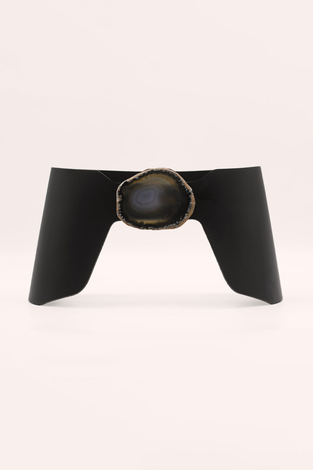 Caleta Black Natural Agate Belt