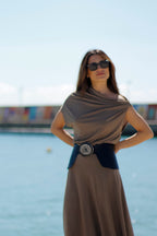 Caleta Black Natural Agate Belt