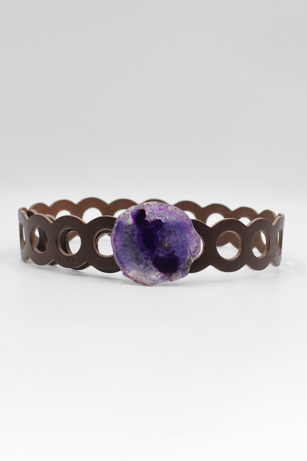 cinturón marrón agata morada