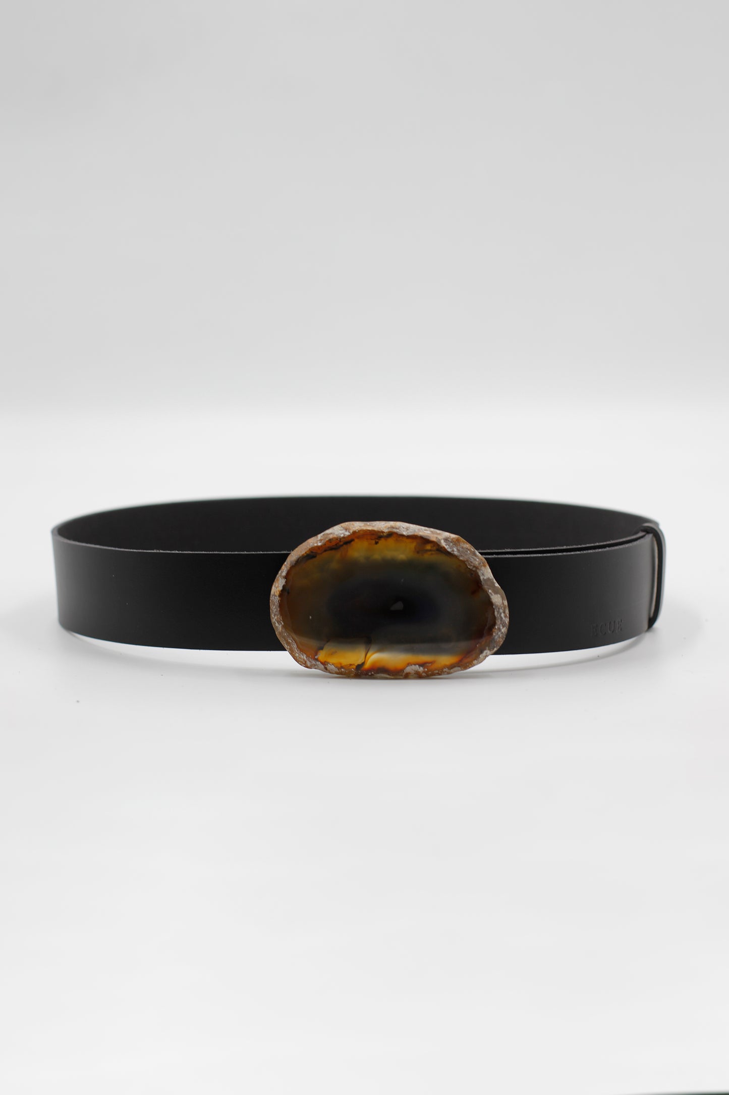  cinturón negro con agata natural de Ecue