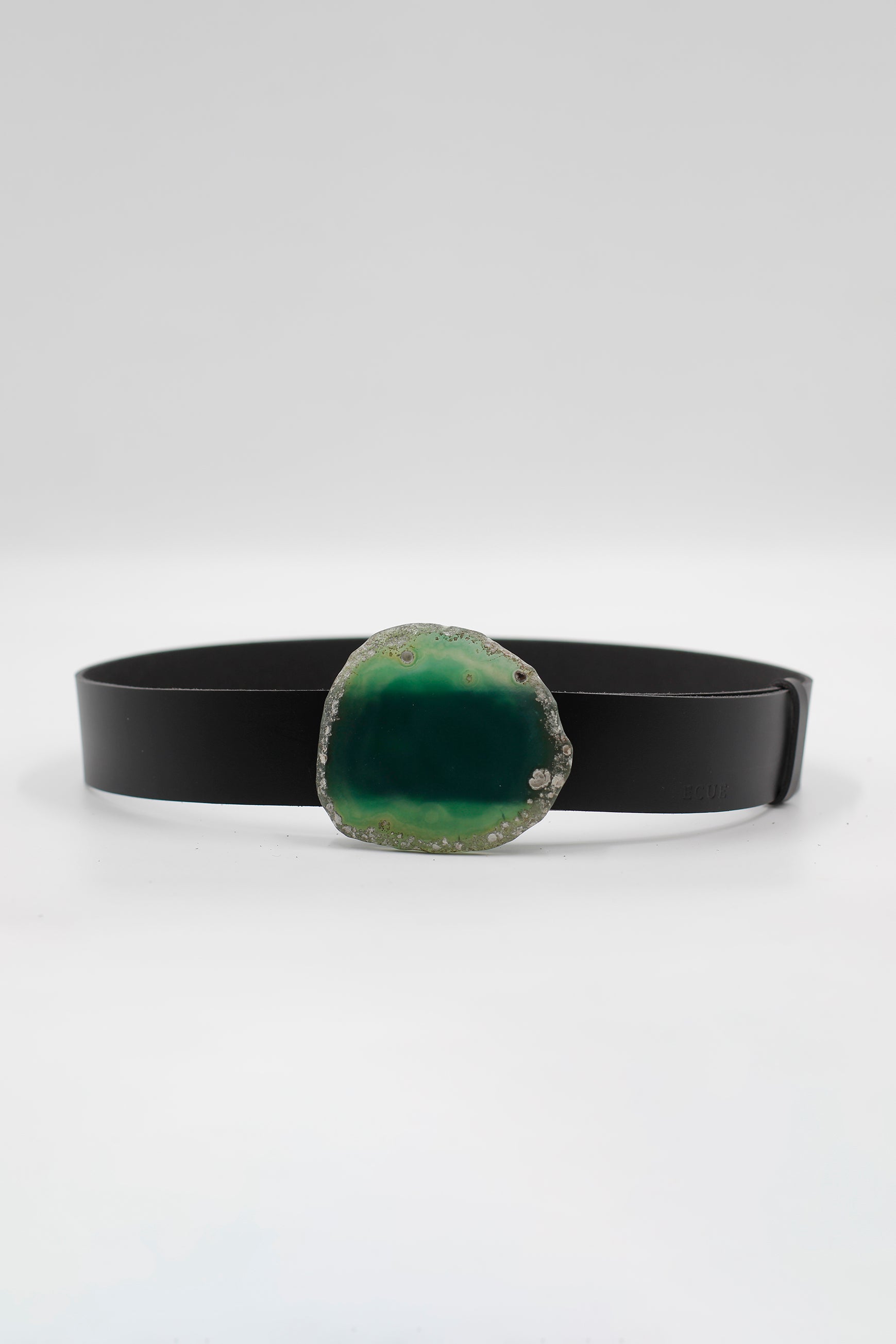 cinturon jeans negro agata verde piel