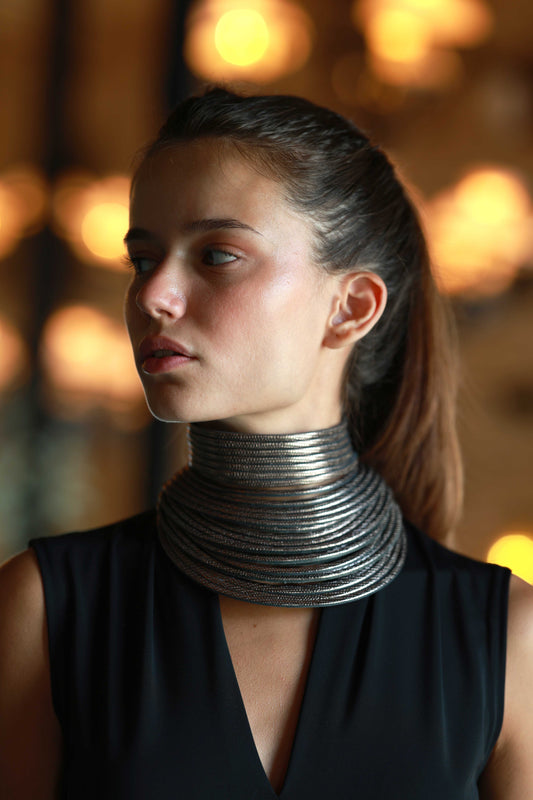 Collar Coa Large Plomo