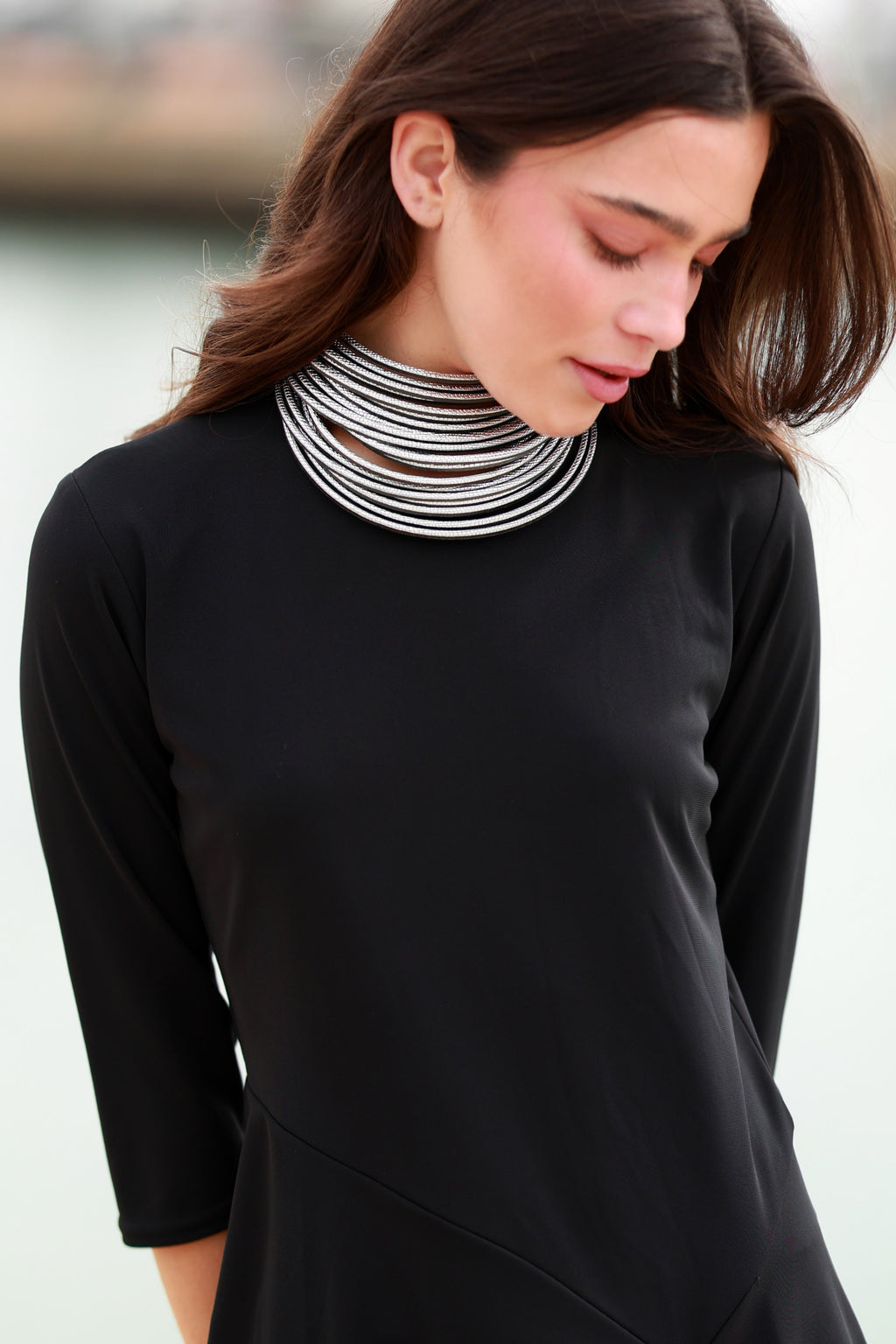 Collar Coa Large Plateado