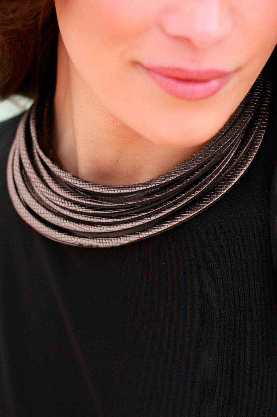 Collar Coa Small Plomo