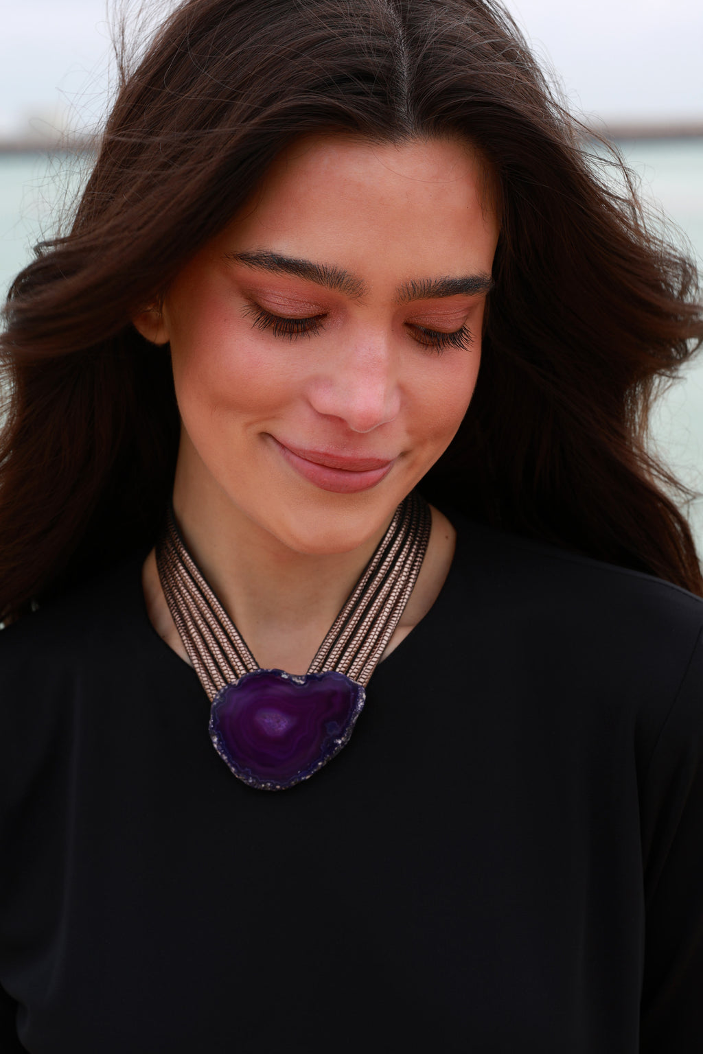 Collar Isi Plomo con Ágata
