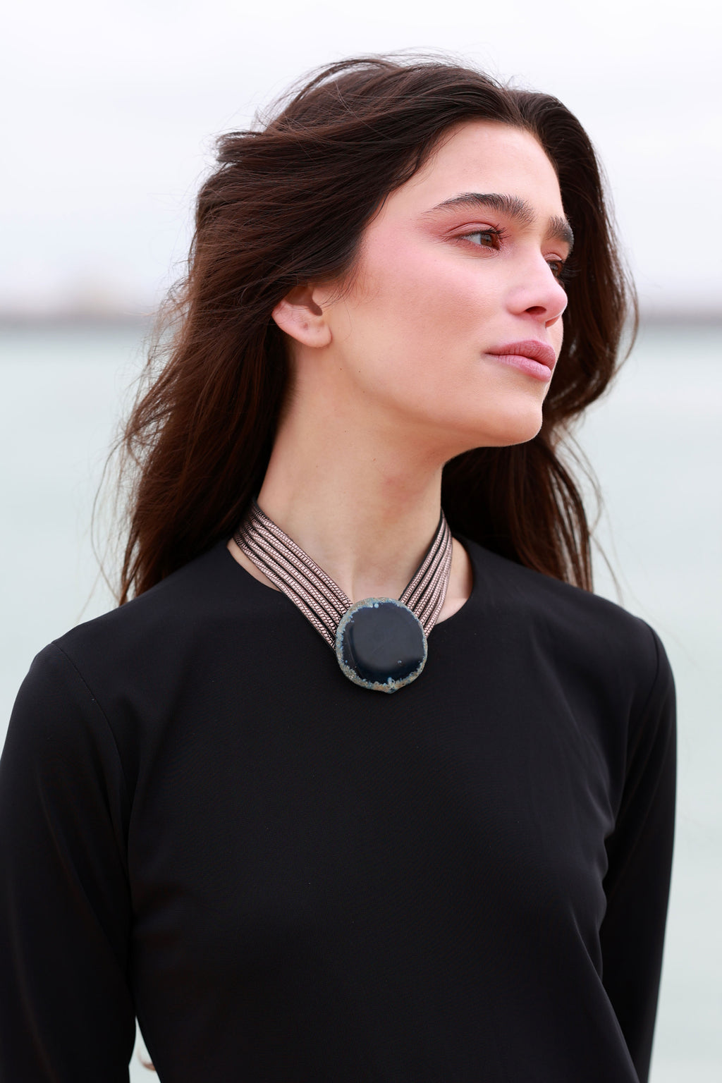 Collar Isi Plomo con Ágata