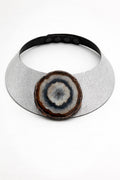 Collar Luz Plateado con Ágata Natural