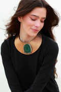 Collar Luz Dorado con Ágata