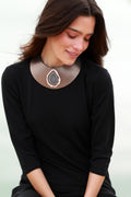 Collar Luz Plomo con Ágata Natural