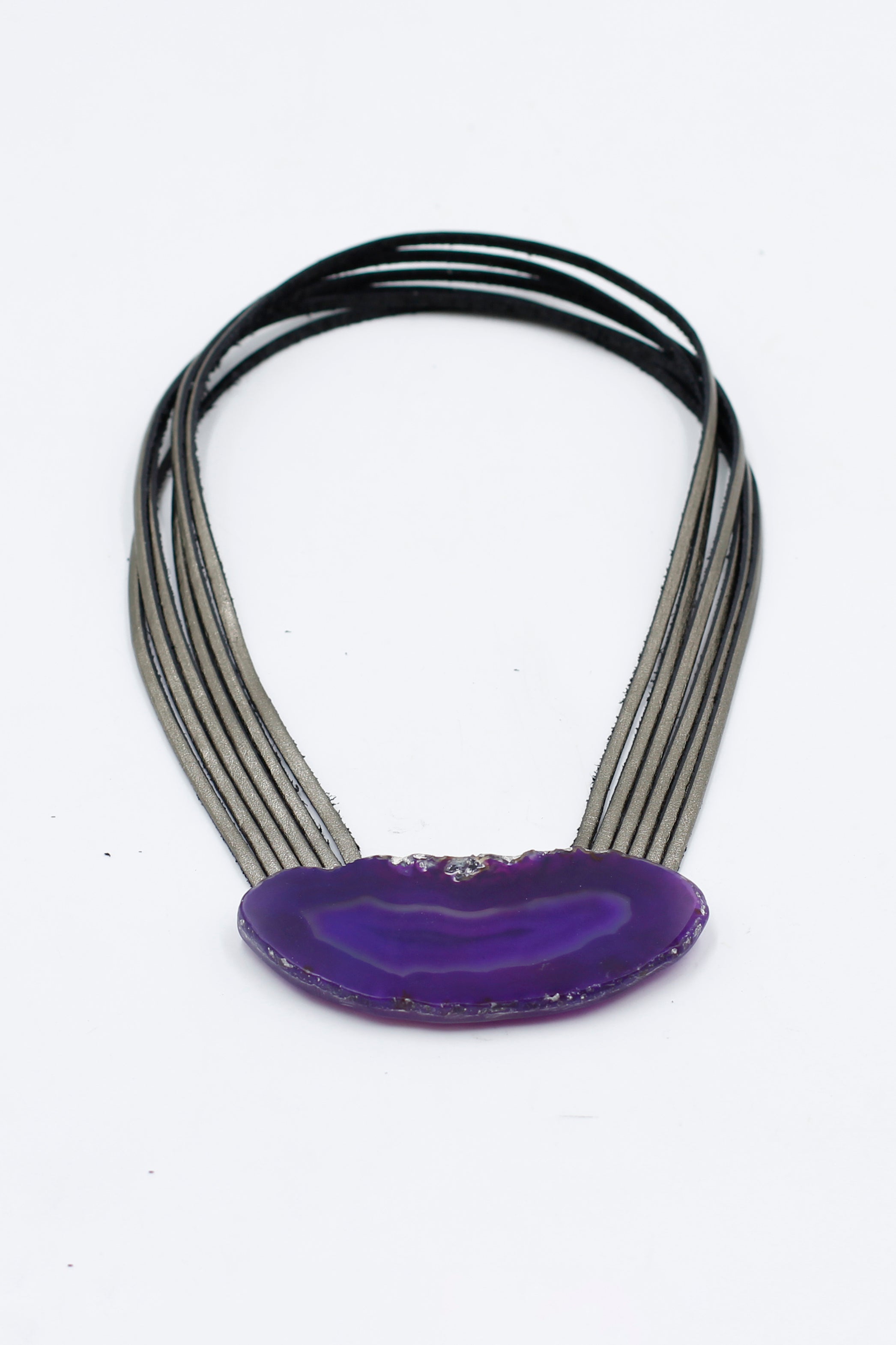 Purple on sale agate necklace