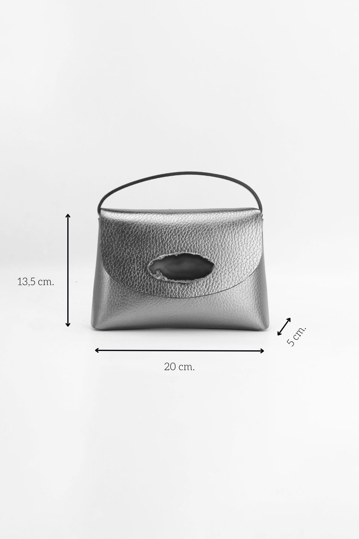 Bolso Ori Grabado Plomo Ágata Verde