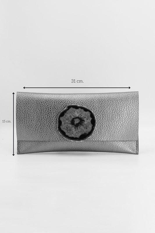 Cartera Maxi Bronce Ágata Verde