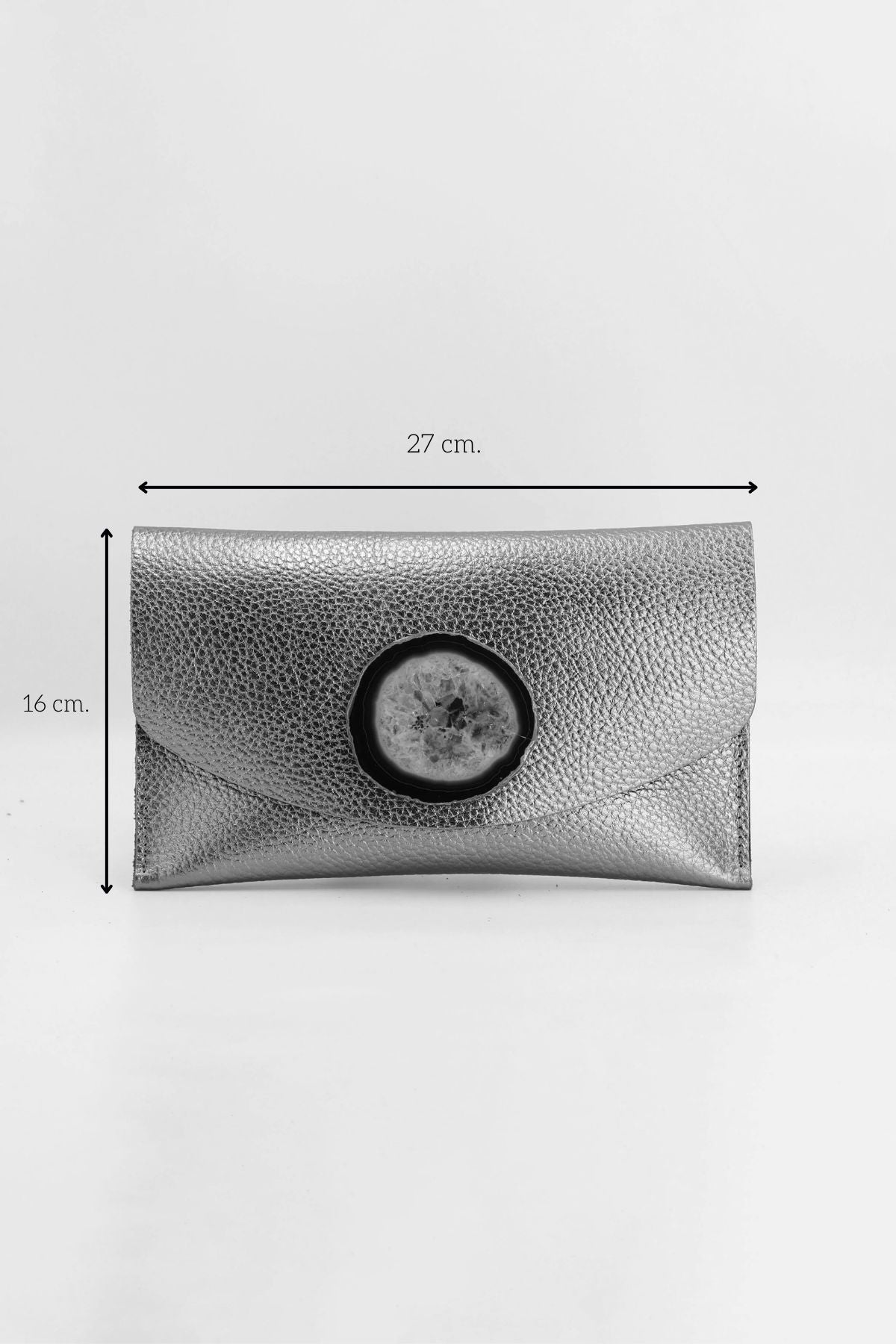 Cartera Midi Dorada Ágata Azul