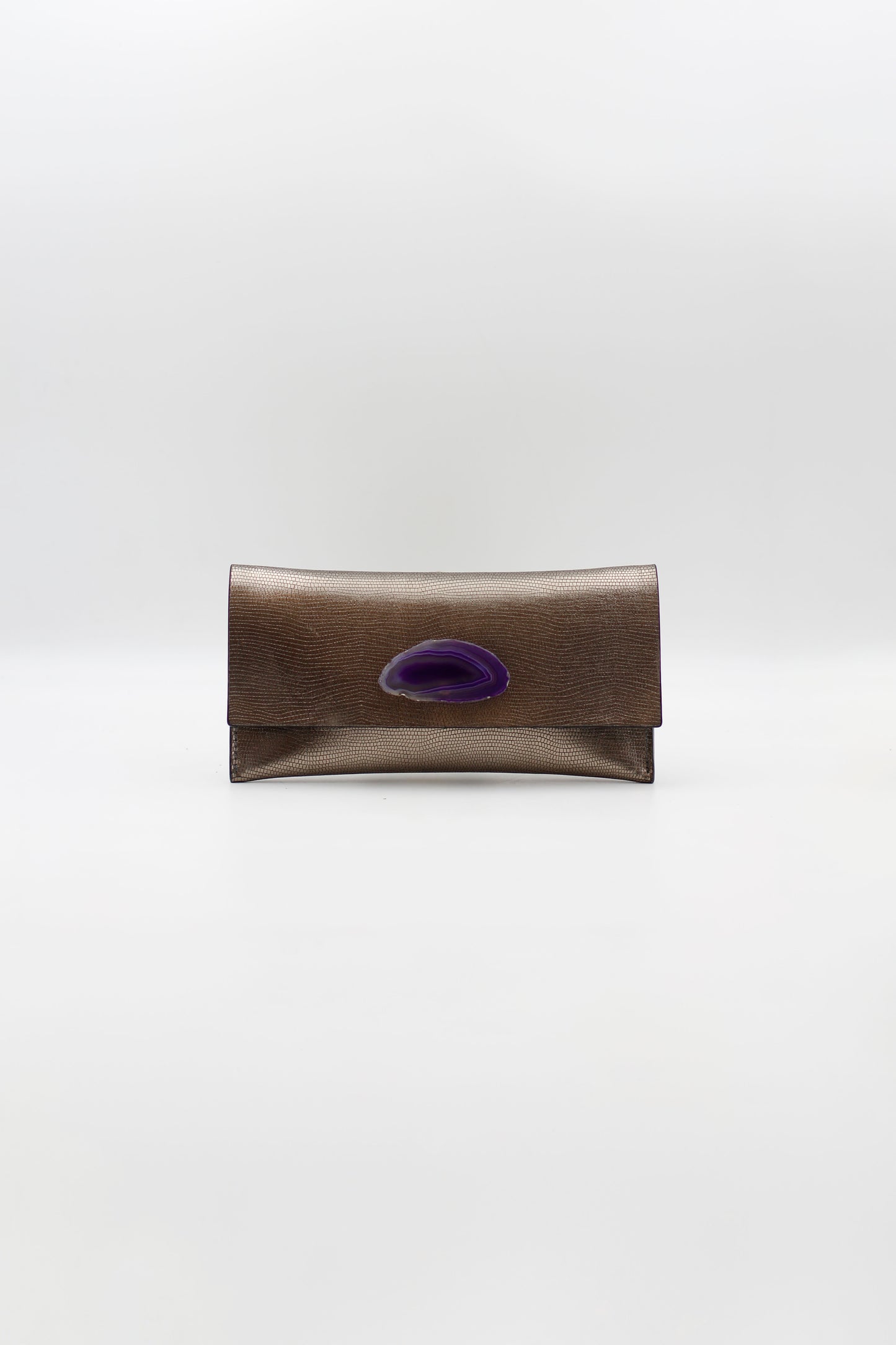 Cartera Mini Premium Grabado Plomo - Ágata Morada