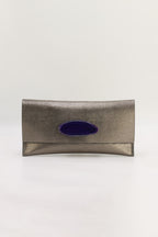 Cartera Mini Premium Grabado Plomo Ágata Morada
