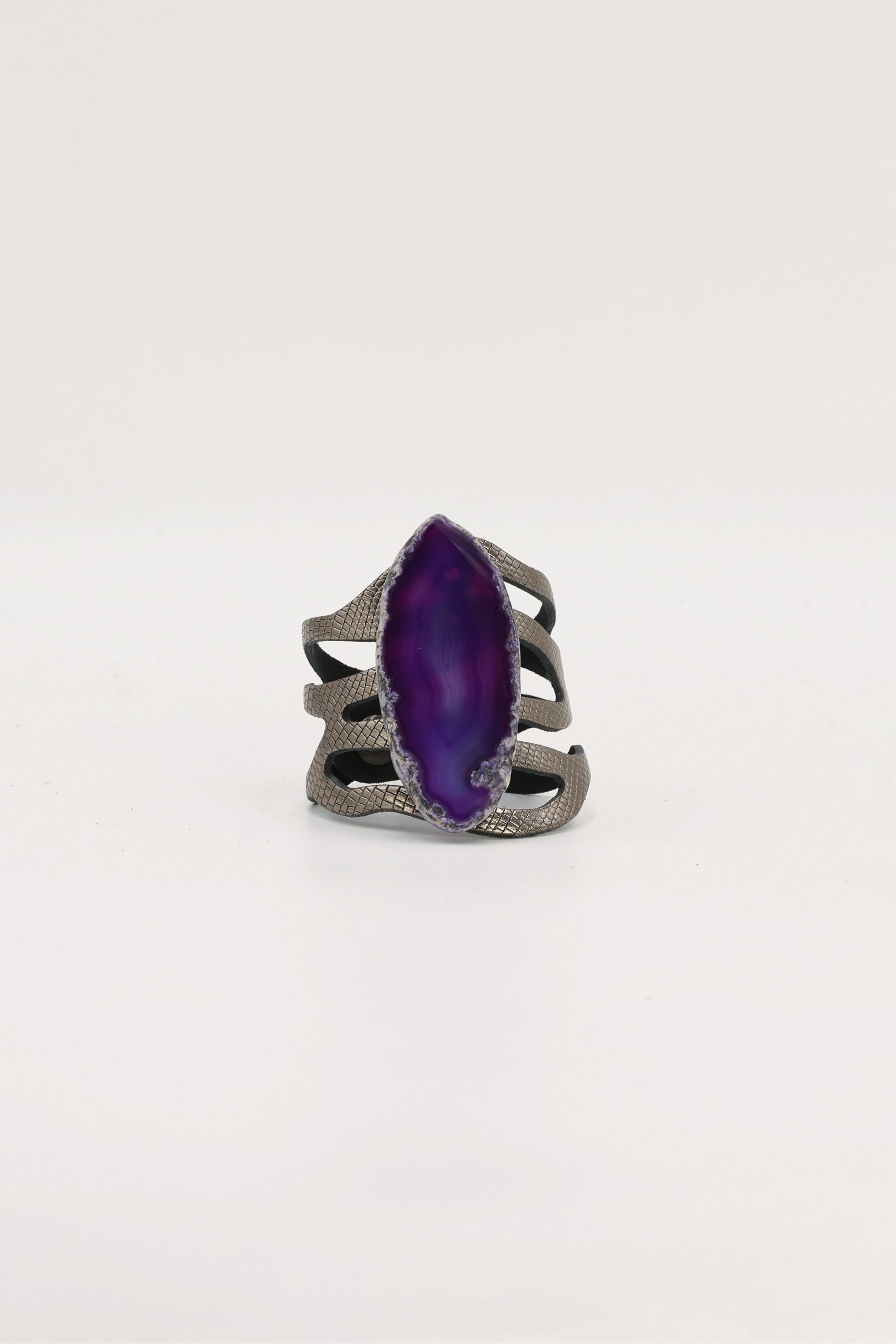 Pulsera Mar Plomo Ágata Morada
