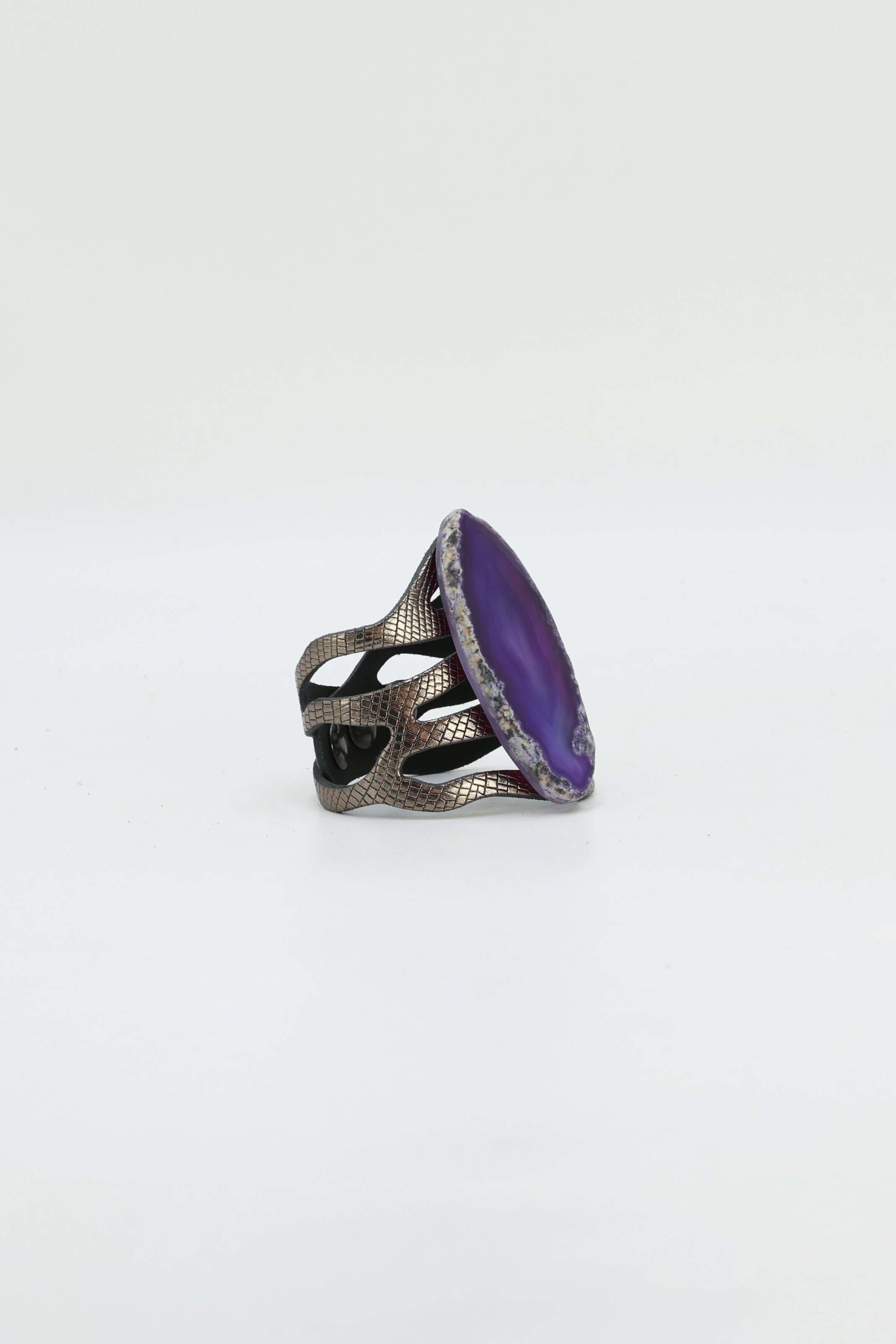 Pulsera Mar Plomo Ágata Morada