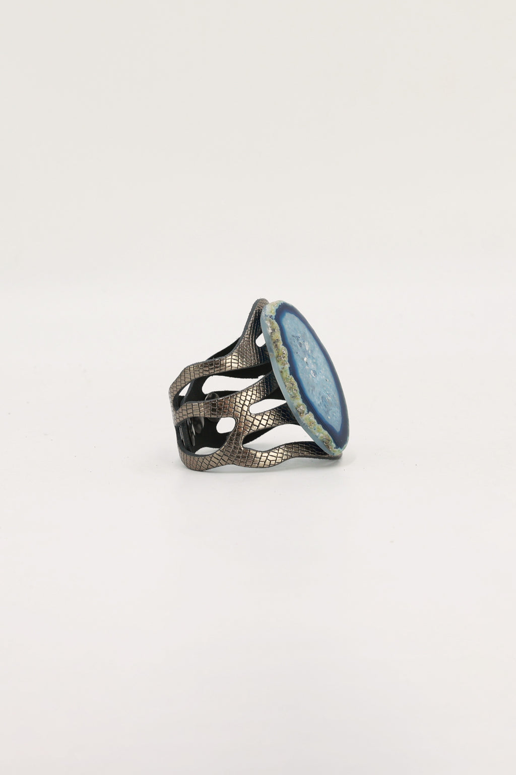 Pulsera Mar Plomo Ágata Azul