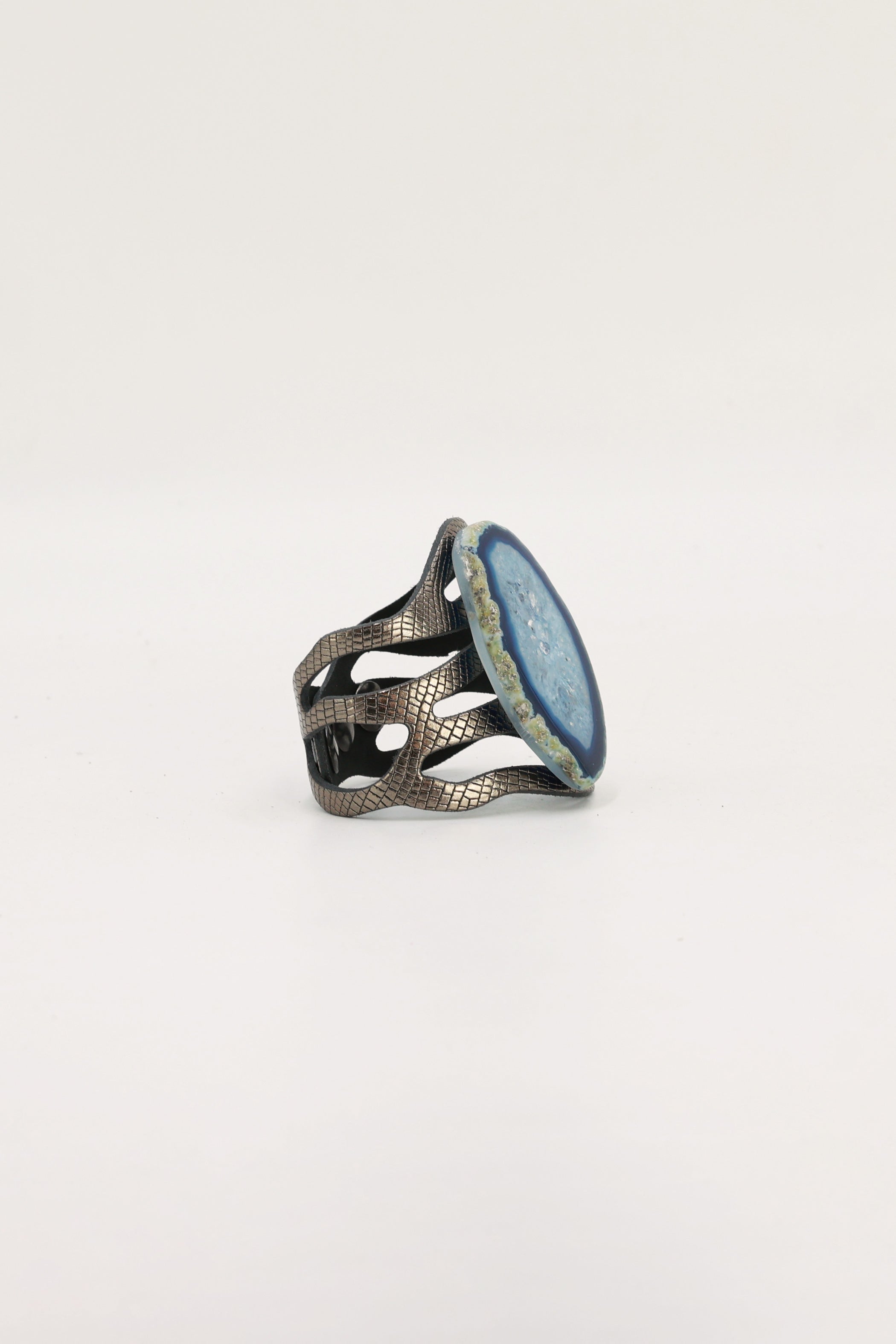 Pulsera Mar Plomo Ágata Azul